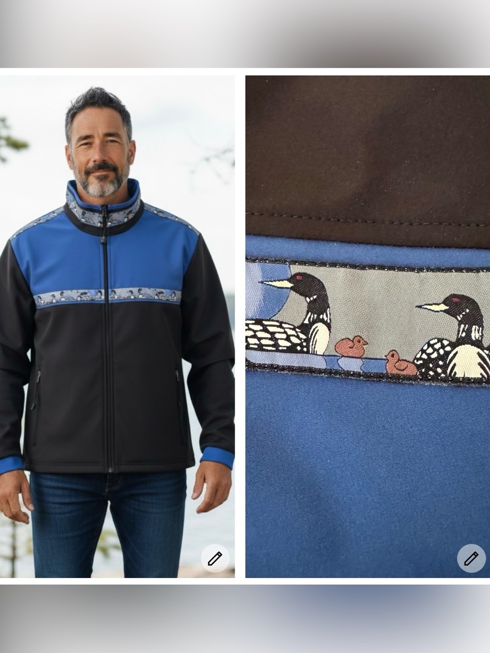 Copper River Fleece Windbreaker Jacket Mens Size L Duck Trim